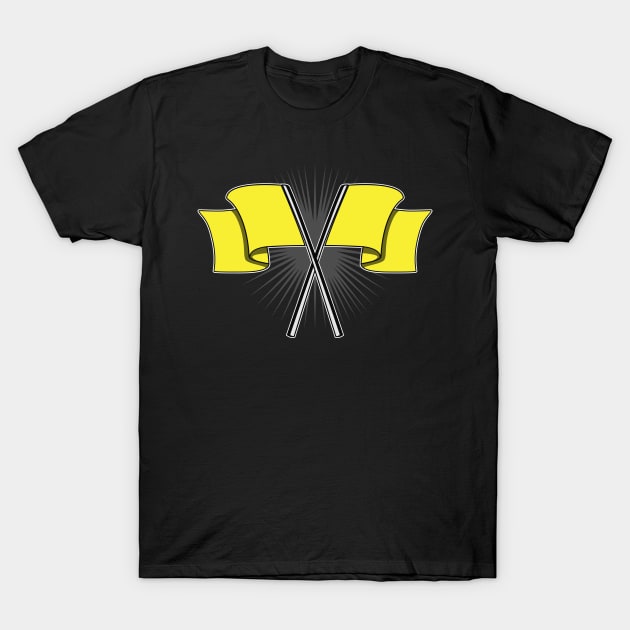 Yellow car racing flag T-Shirt by Jiooji Project